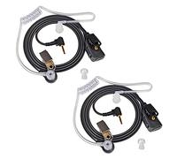 HYS 2,5 mm, auricolari trasparenti con microfono, compatibili con Motorola TLKR T80 T92 H2O T82 Extreme Talkabout walkie talkie (2 pezzi)