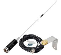 HYS Antenna a frusta amatoriale NMO da 460 MHz UHF-Band 5,5 dBi, 35 pollici con staffa a L Trunk/foro di montaggio e cavo coassiale RG-58 di circa 4 m per radio mobili GMRS Motorola Icom Vertex