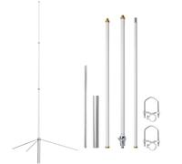 HYS Antenna base amatoriale UHF pre-sintonizzata da 462 MHz-467 MHz, antenna per stazione base GMRS, a lungo raggio da 2,3 m (86,5 pollici), montaggio su palo (SO239-UHF femmina)