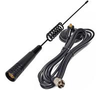 HYS Antenna magnetica da 27 Mhz con PL259, base magnetica da 2,5", antenna CB in acciaio inossidabile con supporto magnetico per radio CB 26-28 MHz Cobra Midland Uniden Anytone palmare/dispositivo CB