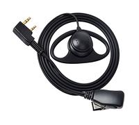 HYS Auricolare a forma di D con microfono PTT Button Headset compatibile con Retevis Kenwood Baofeng UV-5R UV-82 BF-888S Wouxun Walkie Talkie (confezione da 1)