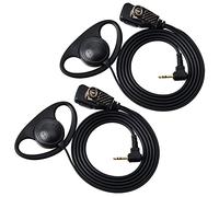 HYS Auricolare Talkabout a forma di D da 2,5 mm compatibile con Motorola TLKR T6 T7 T8 T9 T60 T61 T80 T81 T82 T92 H2O radio bidirezionale a 1 pin (confezione da 2)