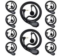 HYS Auricolari per walkie-talkie 2,5 mm con microfono a forma di G compatibili con Motorola TLKR Talkabout T62, T80, XT180, T82 Extreme (G05TK-10)