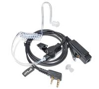HYS Covert - Auricolare acustico PTT Mic Security Bodyguard compatibile con Kenwood Baofeng BF-888S UV-5R Kenwood Walkie Talkie a 2 pin