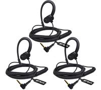 HYS Cuffia Auricolare per Microfono Altoparlante Jack 3.5mm, Compatibile per Motorola Yaesu Radio, Orecchio Sinistro o Destro (BLACKC-3)