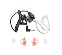 HYS Cuffie auricolari con tubo sonoro da 3,5 mm, trasparente, con clip di fissaggio solo per auricolari di sicurezza (Tipo 2)