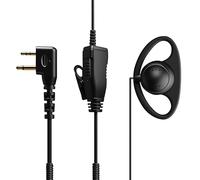 HYS Cuffie | Cuffie PTT a forma di G | 2 poli per radio | Compatibile con Midland G7 pro G8 G9 Pro M24 Plus M48 M99 G6 XT G7 XTR Alan HP450 (D08, 1)