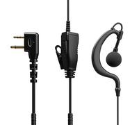 HYS Cuffie | Cuffie PTT a forma di G | 2 poli per radio | Compatibile con Midland G7 pro G8 G9 Pro M24 Plus M48 M99 G6 XT G7 XTR Alan HP450 (G08, 1)