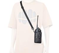 HYS Custodia in nylon Custodia per Walkie Talkie Compatibile con Motorola GP328 PRO5150 GP320 GP340 MTX960 President Randy 3(III) Sepura Mindland, con passante per cintura e cinghia di trasporto