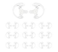 HYS Earmold - Auricolari di ricambio in morbido silicone compatibile con kit audio a tubo radio bidirezionale (10 paia, grande) (trasparente)