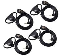 HYS Talkabout - Cuffie con anello a D, 2,5 mm, compatibili con Motorola TLKR T6 T7 T8 T9 T60 T82 T82 Extreme T92 2 Way Radio (confezione da 4)
