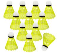 Hysagtek 12 Pezzi Volani da Badminton Palline da Badminton in Plastica Colorate Badminton Shuttlecock Portatili Volani Sport Accessori per Sport, Giallo