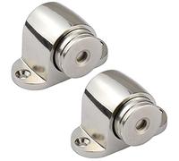 Hysagtek 2 Pezzi Fermaporta Magnetico Acciaio Inossidabile Fermoporta da Pavimento Resistente Blocca Porta da Pavimento con Viti Montate per il Ministero Degli Interni, Argento