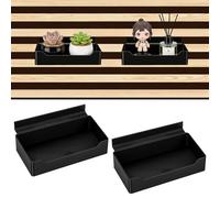 Hysagtek Mensola per pannello acustico, 2 pezzi, accessori per pannelli acustici, senza foratura, per soggiorno, camera da letto, ufficio (15 x 8,5 cm)