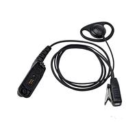 HYSHIKRA Auricolare a forma di D, PTT con microfono, auricolare radio multi pin compatibile per Motorola Mototrobo DP3400, DP3600, DP3401, DP3601, DP4400, DP4401 DP4600, DP4800, DP4801 Walkie Talkie