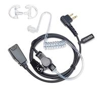 HYSHIKRA Auricolare compatibile per Motorola DP1400 CP040 GP300 GP88 Walkie Talkie Radio, Auricolare con Microfono e PTT per la Protezione del Corpo (Tubo trasparente, 1)
