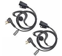 HYSHIKRA Auricolare compatibile per Motorola DP1400 CP040 GP300 GP88 Walkie Talkie Radio, Auricolare con Microfono e PTT per la Protezione del Corpo (Forma G, 2)