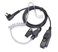 HYSHIKRA Auricolare con tubo acustico nascosto compatibile con Motorola CP040 DP1400 GP300 Hyera Walkie Talkie, 2 pin, PTT e microfono