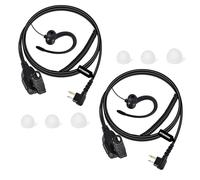 HYSHIKRA Auricolare di sicurezza a forma di G con PTT, cuffie radio leggere compatibili con Motorola GP300 DP1400 CP040 CLS1410 Walkie Talkie (nero, 2 PACK)
