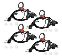 HYSHIKRA Auricolare leggero per radio a forma di G compatibile con Retevis Baofeng Kenwood RT24 UV5R TK250 TK320 Walkie Talkie (Rosso, 4 PACK)