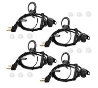 HYSHIKRA Auricolare leggero per radio a forma di G compatibile con Retevis Baofeng Kenwood RT24 UV5R TK250 TK320 Walkie Talkie (nero, 4 PACK)