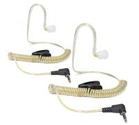 HYSHIKRA Auricolari con tubo acustico One Ear Listen Only con rubinetto simmetrico, trasparente, con clip di fissaggio, set da 2 pezzi