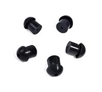 HYSHIKRA Auricolari di ricambio in gomma morbida a fungo auricolari compatibili per Motorola Baofeng Kenwood Yaesu Walkie Talkie Covert Acoustic Air Tube Auricolare (5 pezzi, Black)