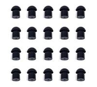 HYSHIKRA Auricolari di ricambio in gomma morbida a fungo auricolari compatibili per Motorola Baofeng Kenwood Yaesu Walkie Talkie Covert Acoustic Air Tube Auricolare (20 pezzi, Black)