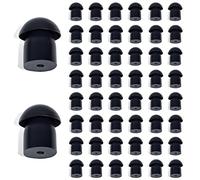 HYSHIKRA Auricolari di ricambio in gomma morbida a fungo auricolari compatibili per Motorola Baofeng Kenwood Yaesu Walkie Talkie Covert Acoustic Air Tube Auricolare (50 pezzi, Black)
