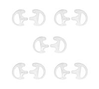 HYSHIKRA Auricolari morbidi di ricambio per cuffie acustiche per walkie talkie Coil Tube Audio Kit, 5 paia (Medium, White)