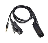 HYSHIKRA Cavo audio universale da multi-pin a 3,5 mm con PTT Compatibile con Motorola DP3400 DP4400 DP4800 DGP4150 XiR-P8200 XPR-6300 e cuffie con interfaccia di ingresso audio da 3,5 mm con microfono