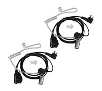 HYSHIKRA Covert Air Acoustic Tube Walkie Talkie Auricolare con PTT e Microfono Compatibile per Motorola GP300 CP040 DP1400 CLS1110 Radio bidirezionale (2 pezzi)