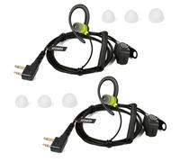 HYSHIKRA Cuffia walkie talkie a 2 pin con microfono e PTT | compatibile con Midland G6 G7 / PRO G8 G9 / PRO G12 GXT250 GXT550 GXT650 LXT80