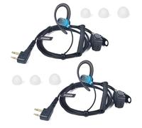 HYSHIKRA Cuffia walkie talkie a 2 pin con microfono e PTT | compatibile con Midland G6 G7 / PRO G9 / PRO G12 GXT250 GXT550 GXT650 LXT80