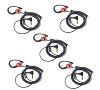 HYSHIKRA Cuffie On Ear Jack 3,5 mm Solo ricezione Walkie Talkie Compatibile con radio portatili Motorola Sepura Rexon Wouxun Kenwood Baofeng Quansheng (RED forma G 5)