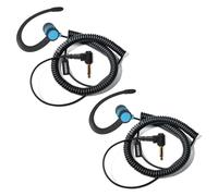 HYSHIKRA Cuffie On Ear Jack 3,5 mm Solo ricezione Walkie Talkie Compatibile con radio portatili Motorola Sepura Rexon Wouxun Kenwood Baofeng Quansheng (blu forma G 2)