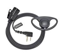 HYSHIKRA Cuffie Walkie-Talkie con Microfono PTT a 2 Pin, compatibile con Midland G7 Pro G8 G9 Pro M24 M24 Plus M48 M99 G6 XT G7 XTR per personale di sicurezza e guardie del corpo (Forma D, 1)