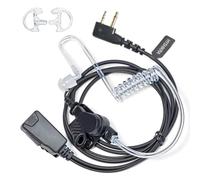 HYSHIKRA Cuffie Walkie-Talkie con Microfono PTT a 2 Pin, compatibile con Midland G7 Pro G8 G9 Pro M24 M24 Plus M48 M99 G6 XT G7 XTR per personale di sicurezza e guardie del corpo (Tubo acustico, 1)