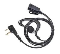 HYSHIKRA Cuffie Walkie-Talkie con Microfono PTT a 2 Pin, compatibile con Midland G7 Pro G8 G9 Pro M24 M24 Plus M48 M99 G6 XT G7 XTR per personale di sicurezza e guardie del corpo (Forma G, 1)