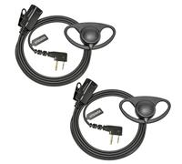 HYSHIKRA Cuffie Walkie-Talkie con Microfono PTT a 2 Pin, compatibile con Midland G7 Pro G8 G9 Pro M24 M24 Plus M48 M99 G6 XT G7 XTR per personale di sicurezza e guardie del corpo (Forma D, 2)