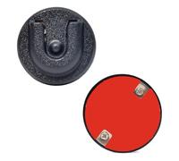 HYSHIKRA Gancio universale per microfono radio CB supporto per microfono a manopola rotonda con retro adesivo per radio bidirezionali Motorola HLN9073B CDM1250 CDM750 GM300 Kenwood (nero 01, 2 pack)