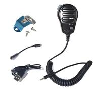 HYSHIKRA Microfono cablato PTT per app ZELLO, compatibile con iOS e Android, batteria da 800 mAh, cavo di ricarica, adattatore di tipo C, staffa per microfono, push-to-talk per comunicazioni chiare