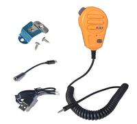 HYSHIKRA PTT - Microfono cablato per app ZELLO, compatibile con iOS e Android con batteria da 800 mAh, cavo di ricarica, adattatore di tipo C, staffa per microfono, push-to-talk per comunicazioni