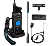 HYSHIKRA QUANSHENG TK-11 10W Walkie Talkie amatoriale 2500mAh Supporto Batter Ricezione Full-Band e trasmissione multi-banda NOAA (con auricolare a tubo trasparente)