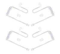 HYSHIKRA Sostituzione Covert Acoustic Air Tube con tappi per le orecchie compatibile per Motorola Kenwood Baofeng Walkie Talkie FBI Security Earpiece Headset (4 pezzi, Trasparente)