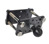 HYSHIKRA Supporto per montante carrello elevatore e veicoli da magazzino | Staffa in acciaio pesante con adattatore a sfera da 25 mm, compatibile con RAM Mounts doppio braccio a presa taglia B