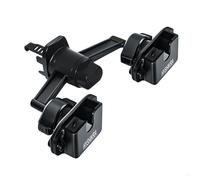 HYSHIKRA Supporto per presa d'aria per radio AC, doppio dispositivo di montaggio con giunto sferico, clip in metallo e design antiscivolo per walkie-talkie Baofeng, pxton, Yaesu, Motorola, Midland