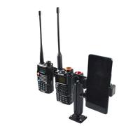 HYSHIKRA Supporto per ricetrasmettitore da camion, accessorio per telefono/radio portatile/microfono altoparlante/altoparlante radio mobile, compatibile con Baofeng Kenwood Motorola Quansheng