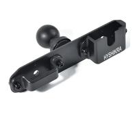 HYSHIKRA Supporto universale per radio walkie-talkie clip supporto microfono radio con adattatore a sfera da 25 mm, compatibile con supporti RAM, dimensioni B, braccio a doppia presa