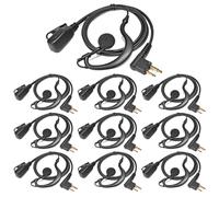 HYSHIKRA Walkie Talkie Auricolare Auricolare Compatibile con Motorola CP040 DP1400 GP88 GP300 Radio, G-Shape, PTT con Microphne (10 pezzi)